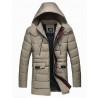 Men's Regular Padded CoatPolyester Solid Long Sleeve