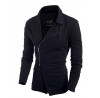 Men's Solid Casual Trench coat,Others Long Sleeve-Black / Red / Gray