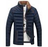 Men's Regular Padded Coat,Polyester Solid Long Sleeve