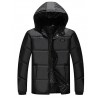 Men's Regular Padded Coat,Simple Casual/Daily Solid-Others Cotton Long Sleeve Black