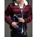 Men's Regular Padded Coat,Polyester / Nylon Patchwork Long Sleeve