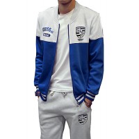 Men's Print / Solid / Camouflage / Letter Casual / Sport Set,Cotton Long Sleeve Blue / Red JC-D10