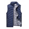Men's Regular Padded Vest Coat,Polyester Solid Sleeveless Winter Vest k256