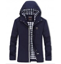 Men's Plus Size / Going out / Casual/Daily Simple / Active CoatSolid Shirt Collar Long Sleeve Fall / Winter k271