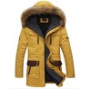 Men's Long Parka Coat , Cotton Pure Long Sleeve