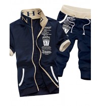 Men's Short Sleeve Set,Cotton Print