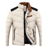 Men's Long Padded Coat,Cotton Solid Long Sleeve