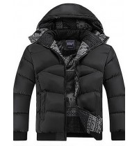 Men's Long Padded Coat,Cotton Solid Long Sleeve
