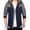 Men's Regular Padded Coat,Polyester Solid Long Sleeve