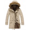 Men's Long Parka Coat , Cotton Pure Long Sleeve