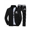 Hot Sale Two-Piece Men's Long Sleeve Set,Cotton / Polyester Solid Casual Sport Outerwear Coat