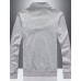 Men's Casual/Daily / Sports Active / Tops Regular Hoodies,Solid Black / Gray Stand Long Sleeve Cotton / Polyester Spring / Autumn Medium