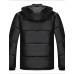 Men's Regular Padded Coat,Simple Casual/Daily Solid-Others Cotton Long Sleeve Black