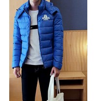 Men's Casual/Daily Simple Coat,Solid Long Sleeve Winter Blue / Black / Gray / Green Polyester