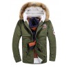 Men's Long Parka Coat , Cotton Pure Long Sleeve