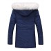 Hot Sale Men's Regular Padded Casual/Daily Solid-Polyester Polyester Long Sleeve Hooded Green