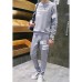 Men's Going out / Casual/Daily / Sports Active Long Hoodies,Letter Blue / Black / Gray Round Neck Long Sleeve Polyester / Spandex Fall