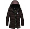 Men's Regular Padded CoatPolyester Solid Long Sleeve